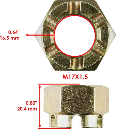 Vista 2 de Caltric 2 arandelas de embrague y tuerca castillo de eje trasero compatibles con Polaris Scrambler 500 4x4 2000 2003-2012