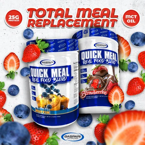 Vista 4 de Gaspari Nutrition Comida rápida, batido de proteína de reemplazo total de comida, proteína completa de aislado de proteína de carne, proteína