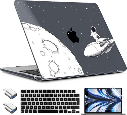 Vista 32 de TWOLSKOO Funda para MacBook Air de 15 pulgadas 2025 2024 2023 Release M4 A3241 M3 A3114 M2 A2941, carcasa rígida de plástico, protector de pantalla