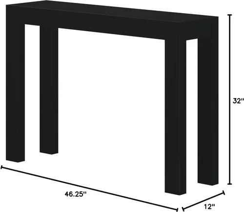 Vista 2 de Plank+Beam Mesa consola moderna de madera maciza, 46 pulgadas, mesa de sofá, mesa de entrada estrecha para pasillo, detrás del sofá, sala de estar