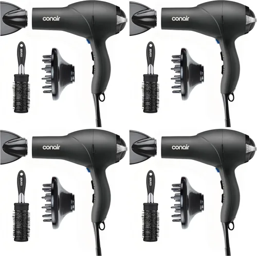 Vista 12 de Secador de pelo Infiniti PRO CONAIR con difusor, motor AC profesional, tecnología de cerámica de turmalina, incluye concentrador y cepillo