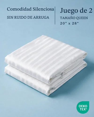 Vista 7 de Beckham Hotel Collection Protectores de Almohada Tamaño Queen Blancos con Cremallera Juego de 2, Fundas Protectoras de Almohada de Algodón Suave