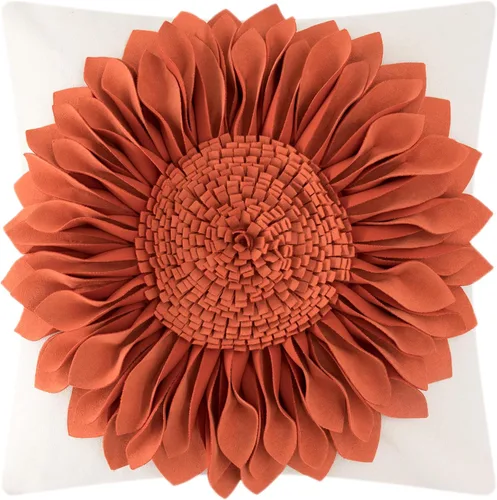 Vista 11 de OiseauVoler Fundas de almohada hechas a mano de 18 x 18 pulgadas, fundas de cojín de girasol 3D azules, fundas de almohada decorativas para sofá