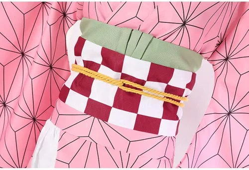 Vista 7 de Disfraz de anime para cosplay vestido tipo kimono conjunto completo con boquilla y ropa de pelo