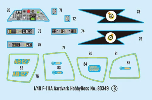 Vista 4 de Hobby Boss Kit de construcción de modelo de avión F-111C 'Pig' australiano