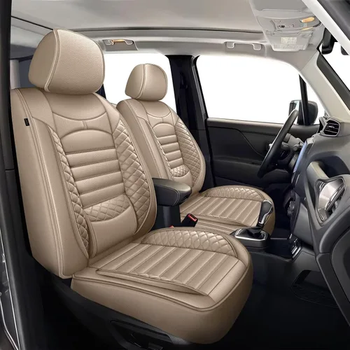 Vista 33 de Fundas de asiento de auto para Ford Fusion 2010-2020: juego completo de fundas protectoras de asiento impermeables de piel sintética compatible