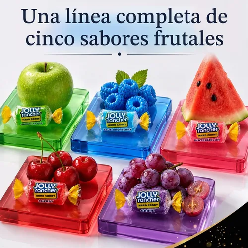 Vista 2 de Surtido de caramelos duros a granel de 1 libra, sabor a fruta, envueltos individualmente (74 piezas)