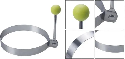 Vista 2 de Stainless Steel Egg Rings 3.5 Inch for Pancakes(Circle)