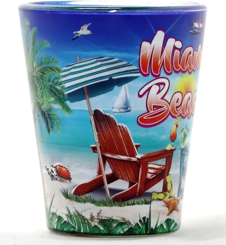 Vista 3 de Miami Beach Florida Sillas dentro y fuera Vaso de chupito