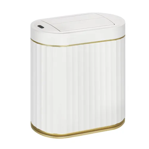 Vista 10 de SYNCVIBE Basurero de Baño con Tapa Butterfly de 2 Galones con Sensor, Bote de Basura Impermeable IPX5, Papelera Delgada Automática, Papelera Bajo