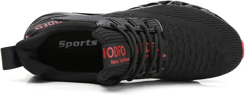 Vista 3 de SKDOIUL Tenis para correr para hombre, tenis de malla transpirable para corredores de senderos