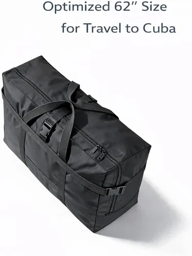 Vista 4 de Maletines de 50 libras para viajar a Cuba, bolso de viaje de 62 pulgadas plegable para viajes en avión y equipaje facturado, maletín de lona grande