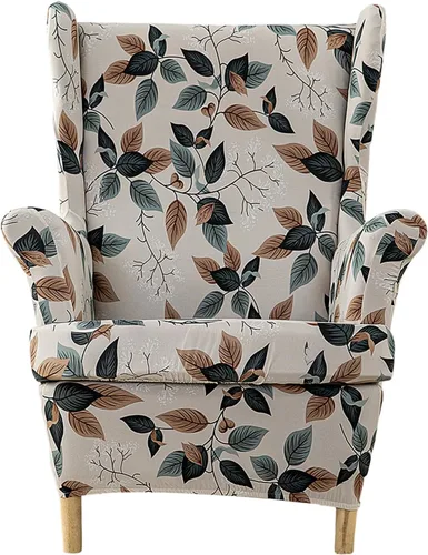 Vista 37 de Eco-Ancheng Funda para silla Wingback, 2 piezas, respaldo de ala, fundas de elastano para sillón con respaldo de ala, fundas para sillón con parte