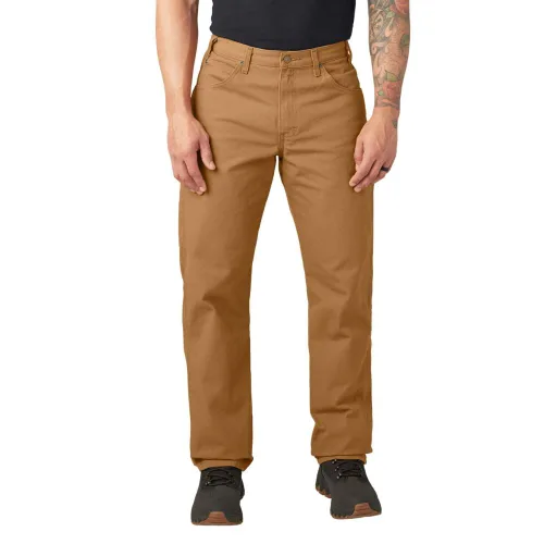 Vista 5 de Dickies Jeans de carpintero para hombre, ajuste relajado, pierna recta, Negro, 30 x 30