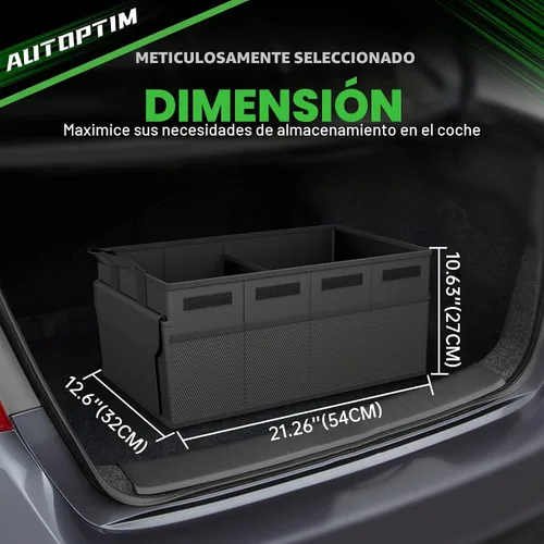 Vista 2 de AUTOPTIM Organizador de maletero de automóvil, organizador plegable