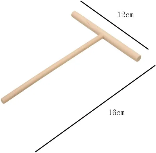 Vista 2 de 5 piezas para hacer panqueques, plancha para panqueques, esparcidor de madera en forma de T, crepé, esparcidor de masa para panqueques, herramienta