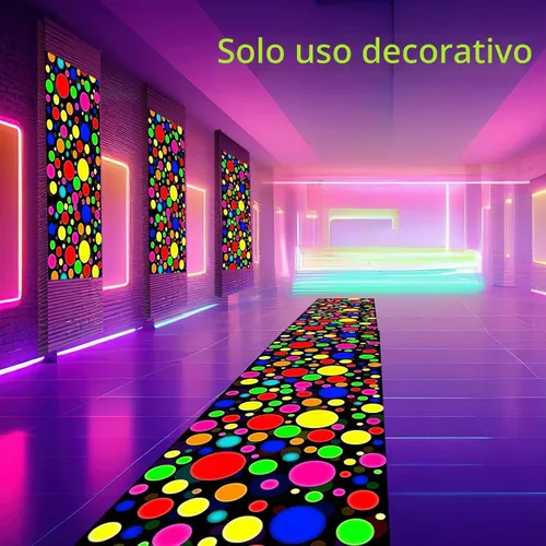 Vista 5 de Haull - 1 camino de neón para suelo de 236 x 39 pulgadas, fiesta brillante