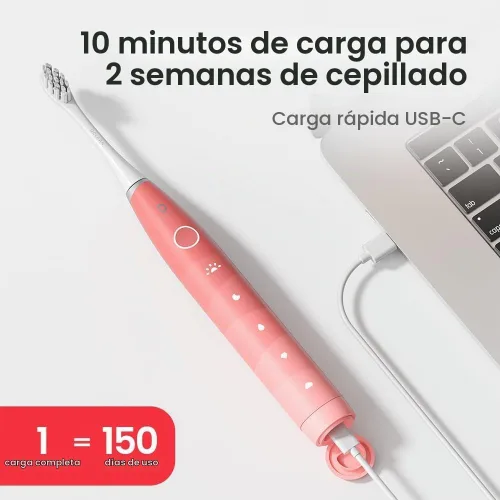 Vista 3 de Oclean Cepillo de dientes eléctrico para adultos, cepillo de dientes eléctrico con vida de batería de 150 días, cepillo de dientes sónico de viaje