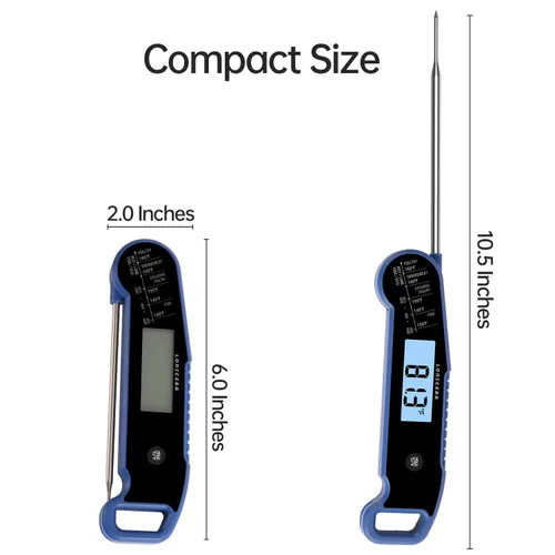 Vista 7 de Lonicera Termómetro Digital de Carne para Cocinar Alimentos. Lectura Instantánea en 1 Segundo y Precisión de ±0.9℉ con Sensor de Termopar.