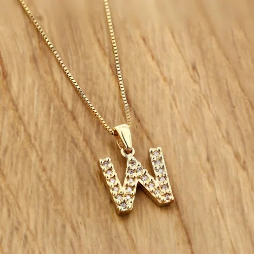 Vista 36 de Collar colgante con letra inicial de diamantes en oro amarillo de 14k (1/10 quilates) 18 pulgadas