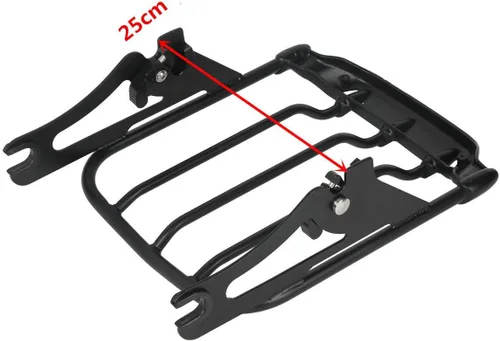 Vista 5 de Respaldo desmontable TCMT para pasajero con portaequipajes y kit de accesorios de acoplamiento de 4 puntos para Harley Touring 2009-2020 Estilo D