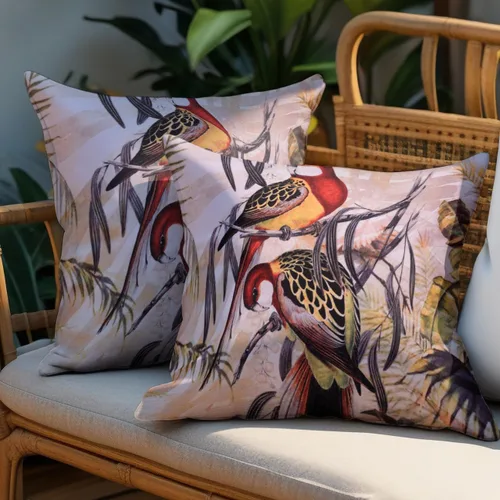 Vista 50 de Decozen Fundas de almohada decorativas con estampado de pájaros con diseño floral para decoración del hogar, sala de estar y dormitorio, funda
