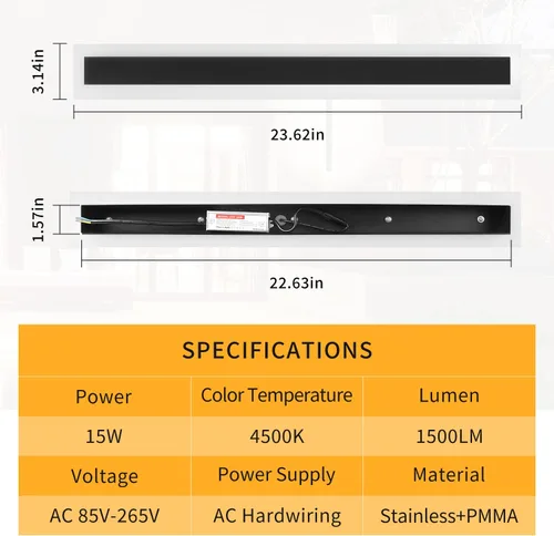 Vista 6 de Moderno aplique de pared para exteriores, acrílico blanco esmerilado, 23.6 pulgadas