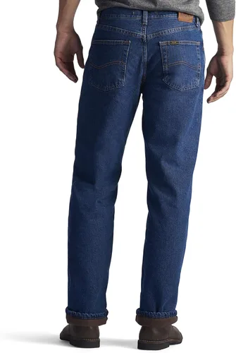 Vista 2 de Lee Men's Fleece and Flannel Lined Relaxed-Fit Straight-Leg Jeans