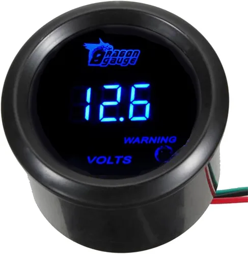 Vista 9 de ESUPPORT - Kit de medidor universal de 2 pulgadas (52mm) digital para turbo/boost del motor con luz LED azul