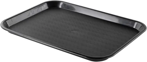 Vista 13 de Restaurantware Bandejas de comida rápida, paquete de 10 bandejas de plástico para cafetería, de 10 x 14 pulgadas, rectangulares verdes, aptas