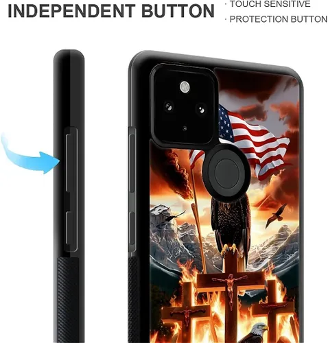 Vista 1084 de Compatible con Google Pixel 4A 5G Mobile Case Creative Acrylic Panel trasero Silicona Protección Grip especialmente diseñado para Google Pixel 4A 5G