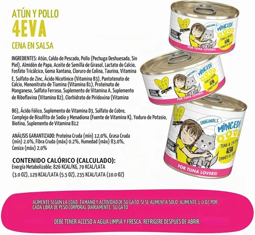 Vista 4 de Weruva BFF - Comida húmeda natural para gatos, atún y pollo 4 Eva en salsa, lata de 3 onzas, paquete de 24