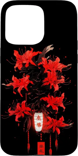 Vista 31 de iPhone 16 Red Spider Lily Funda de anime de manga estética japonesa japonesa