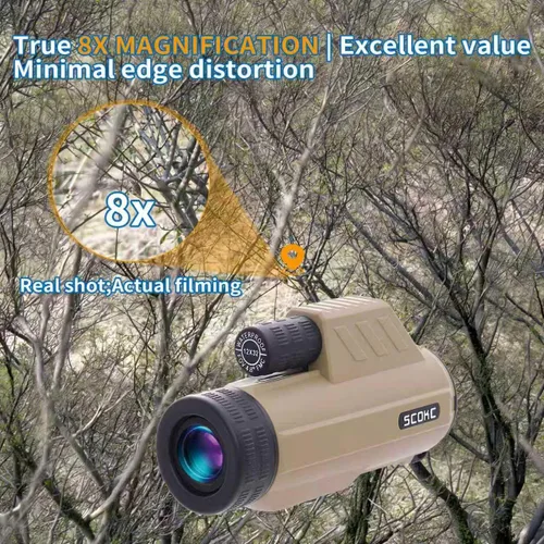 Vista 3 de Telescopio monocular 8x32, compacto impermeable a prueba de niebla para Color del desierto