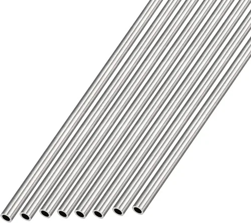 Vista 6 de METALLIXITY Tubo de acero inoxidable 304 (0.079 in de diámetro x 0.006 in de pared T x 9.843 in de largo), 8 piezas, tubo recto - para muebles
