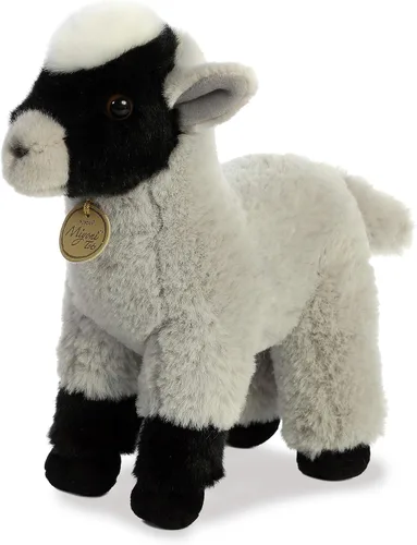 Vista 6 de Aurora® - Adorable cabrita de peluche Miyoni®, detalle realista, compañía entrañable, gris, 11 pulgadas