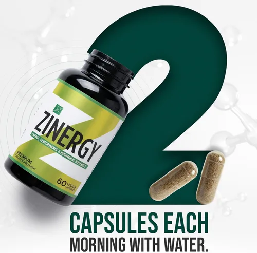 Vista 6 de Dr. Zisman ZINERGY Apoyo natural de energía y vitalidad – Fórmula totalmente natural para hombres y mujeres – Mejora los niveles de energía