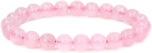Vista 40 de Keleny Gem - Pulsera elástica de piedras semipreciosas con cuentas redondas de 8 mm, 7 pulgadas, unisex Ágata de encaje azul de grado A