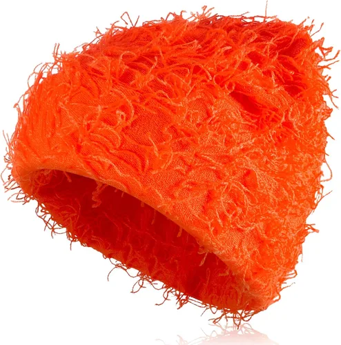 Vista 11 de Chuarry Distressed Knitted Beanie Fuzzy Winter Hat Albaricoque surtido