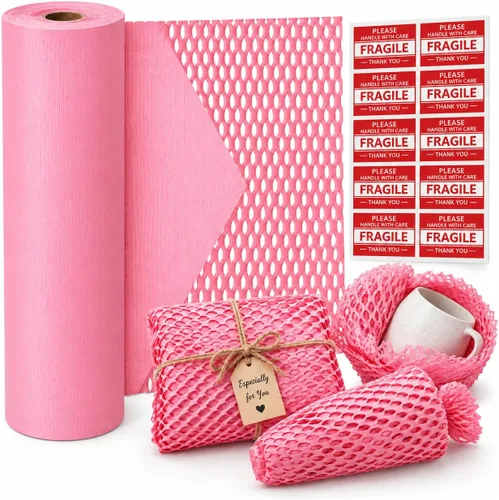 Vista 14 de Papel de embalaje de panal de abeja, papel de embalaje de 12" x 100', alternativa sustitutiva para envoltura de amortiguación de burbujas para Negro