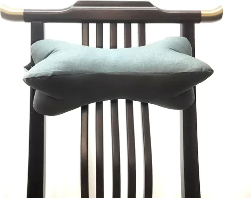 Vista 7 de Almohadas cervicales y cervicales con forma de hueso de perro con funda extraíble lavable con bucles en cualquier extremo para automóvil, autobús