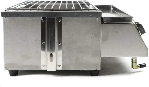 Vista 4 de Parrilla de carne infrarroja de propano – Parrilla de gas portátil para exteriores con cocción vertical, quemador individual de acero inoxidable