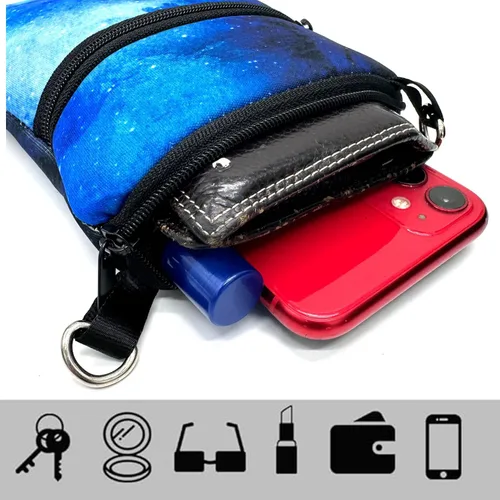 Vista 5 de Wanty Bolsa para teléfono celular, pequeña bolsa cruzada, cartera para teléfono celular con correa para el hombro para mujer