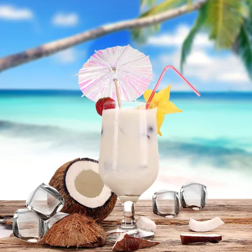 Vista 2 de 50 piezas de sombrillas para bebidas, selecciones de cóctel, sombrillas de cóctel con palillos de madera para verano, arcoíris, limón, cupcakes
