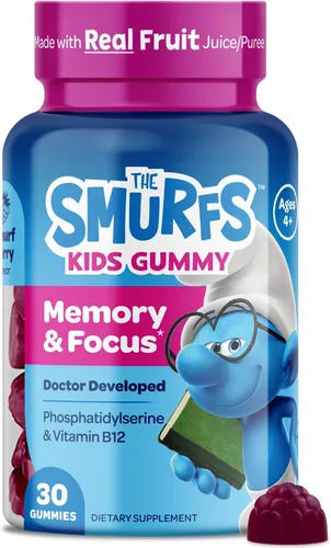 Vista 19 de Smurfs Kids Gomitas Calmantes Gomitas Calmantes para Niños con Melisa y L-Teanina Hechas con Fruta Real Desarrollado por Doctores Sin