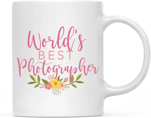 Vista 28 de Andaz Press Taza de café de 11 oz, regalo de broma de la mejor abbuela del mundo, diseño floral, paquete de 1