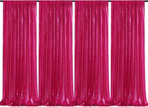 Vista 38 de B-COOL Cortinas de Fondo de Lentejuelas Azul Bebé 2 Piezas 2ftx8ft Fotografía para Fiestas Fondo Brillante Cortinas para Prom Bodas Baby Shower