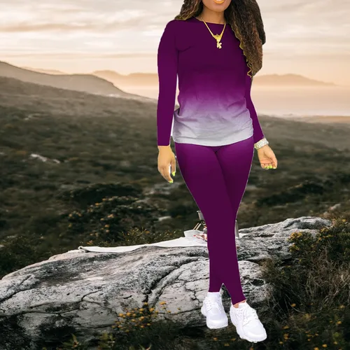 Vista 4 de Conjunto casual de 2 piezas para mujer, sudadera y pantalón deportivo 2024