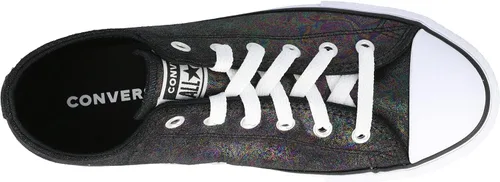 Vista 4 de Converse Chuck Taylor All Star EVA Lift Ox Iridiscente Cuero NegroBlanco Cuero 6 US Junior, NegroBlanco