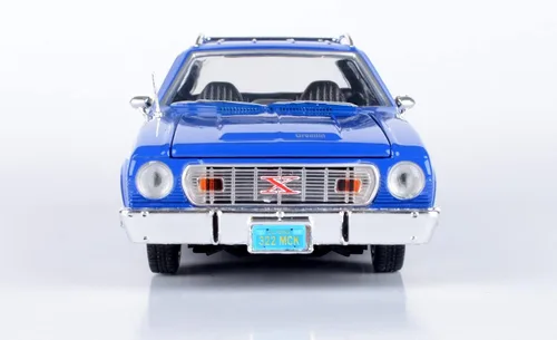 Vista 7 de Motormax 1974 AMC Gremlin X 1:24 Modelo fundido a presión Forgotten Classics Series 79045 Azul